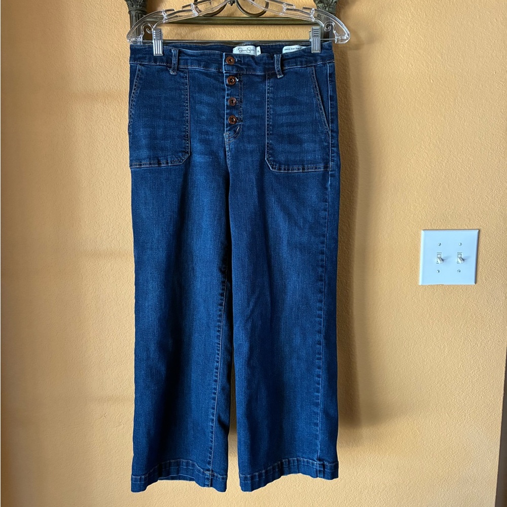 Jessica Simpson High Rise Wide Crop Jeans